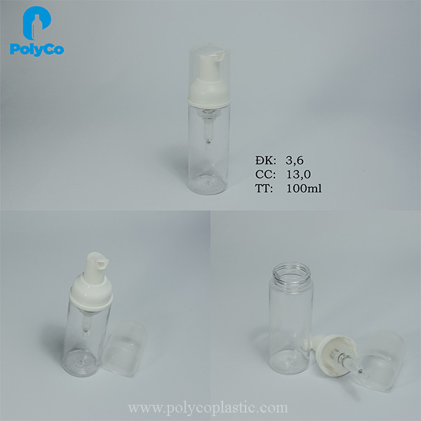 Transparent plastic bottle with 100ml dropper cap