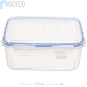 Caja de almacenamiento de alimentos de plástico rectangular de 1,5 litros