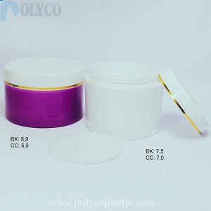 Pot de crème pour le corps violet de haute qualité