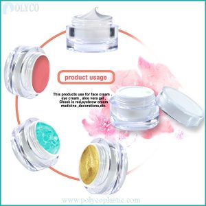 Cosmetic jars with high-end rose lid