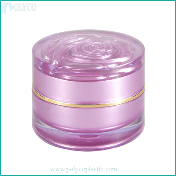 Cosmetic jar with a lovely rose lid