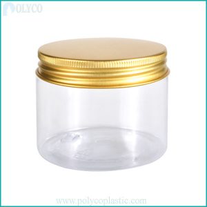 High-grade aluminum lid plastic jar, beautiful food plastic jar