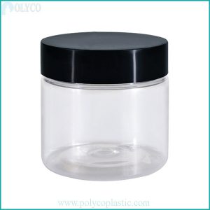 Plastic jar with high quality plastic lid