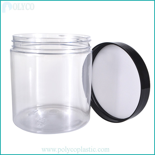 High quality PET plastic jar with lid