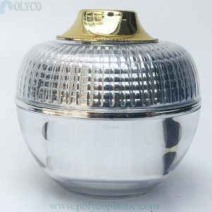 60gr round plastic jar, silver white color