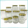 Tin-cap glass jars come in many different sizes